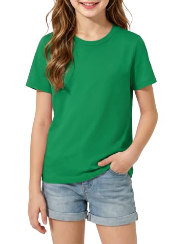 Image of Girls Cotton Long /Short Sleeve T Shirts Casual Classic Top 3-14Y
