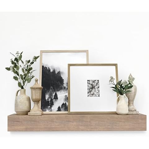Master & Co. Rustic Floating Fireplace Mantel Cover