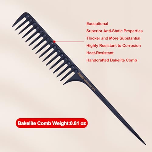 Peine Profesional de Dientes Anchos con Cola Ratón miniatura 4
