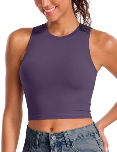 Image of Natural Feelings Nudi Sports Bras for Women Removable Padded Yoga Tank Tops Sleeveless Fitness Workout Crop Tops