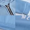 Generisch Women's Oversized Vintage Pullover Long Sleeve Sweatshirt with Retro Look, Letter Printed Zip Hoodie Stylish Gift, lightblue, S #5