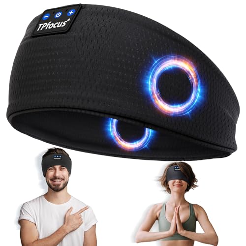 TPfocus Auriculares para Dormir ASMR Auriculares Bluetooth Regalo Hombre y Mujer Sleep Headphones Deportiva Inalámbrico Recargable Bluetooth Dormire para Correr,Viajes y Relax