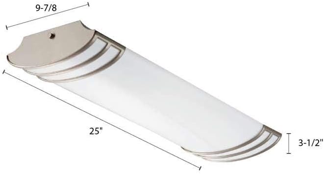 Lithonia Lighting FMLFUTL 24-Inch 840 BN 2-Foot Futra Linear Design for Kitchen| Office| Closet| 2180 Lumens, 120 Volts, 25 Watts, Wet Listed, Brushed Nickel
