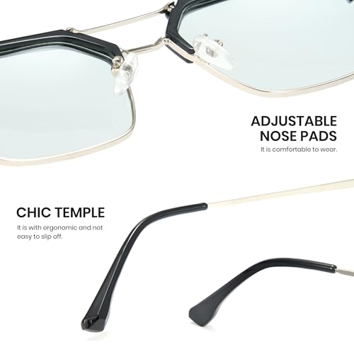 Image of Cyxus Photochromic Glasses for Men Women with Blue Light Blocking 8249 | UV Protection, Eye Protection,Classic Aviator Style,Ideal for Computer Screen Daily Wear