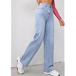 Baggy Jeans Damen High Waist Jeanshosen Weites Bein Jeans Stretch Straight Jeans Hosen Casual Lose Damenhose Freizeithose Wide Leg Denim Pants – Bild 5