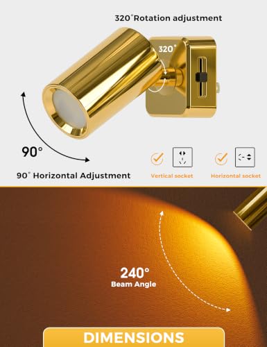 Image of L LOHAS LED Night Lights Plug into Wall,[2-Pack] Wall Spot Lights Indoor | Dusk to Dawn Sensor,1800K Amber Night Lights,for Home Decor Party Bathroom,Hallway