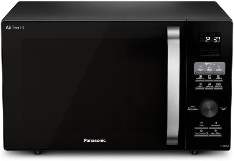 Micro-ondas Air Fryer Panasonic 30L NN-CD89NBRUK Preto