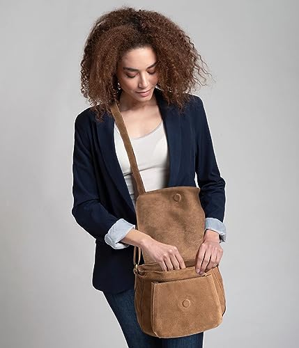 RUSTIC TOWN Leather Crossbody Satchel Bag Vintage Purses Handbags for Women - Image 3