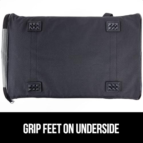 Image of GORILLA GRIP Cat Carrier Travel Bag Up to 15 Lbs, Soft Collapsible Small Dog Carriers, Top and Side Entry Breathable Mesh, Grip Feet on Underside, Cozy Washable Waterproof Pad, Portable Kennel, Gray