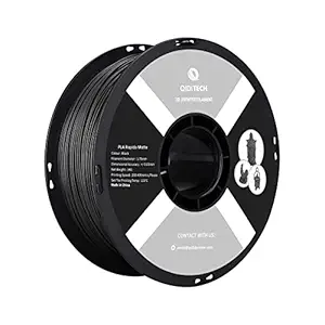 R QIDI TECHNOLOGY Matte PLA Filament 1.75mm, 3D Printer Filament PLA Rapido Matte 1kg Spool (2.2lbs), Suitable for Hyper Speed Printing, 3D Printing Filament Fit Most FDM 3D Printers, Matte Black