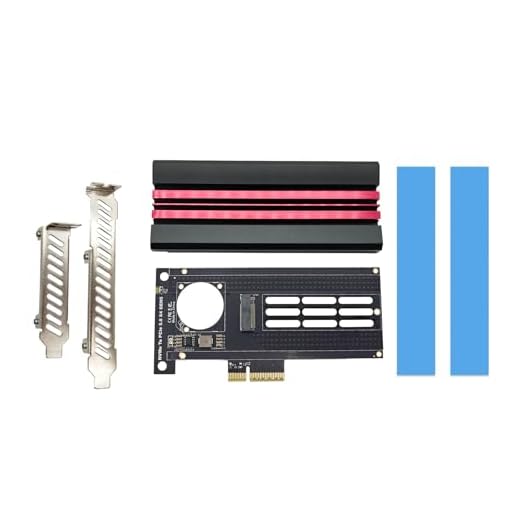 SAPGRC M.2 NVMe Gen5 to PCIe 5.0 Adapter Card, PCIe 5.0 M.2 SSD Expansion Card with Aluminum Heatsink and Dual Thermal Pads, Support PCIe 5.0/4.0/3.0 X16/X8/X4 for M.2 2280