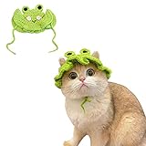 Halloween Costume for Cats Frog Shape Pet Cap Kitten Cute Cat Stuff Cats Hat Apparel Costumes Clothes for Christmas Birthday
