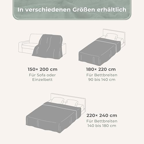 Gräfenstayn® Kuscheldecke Cashmere-Feeling - super weich & flauschig - Dicke & warme Fleecedecke - kuschelige Sofadecke, Wohndecke, Tagesdecke - Überwurf Decke Sofa Couch (Anthrazit XXL 220x240 cm)