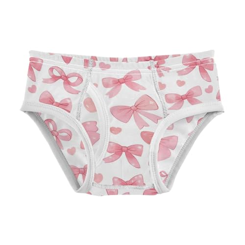Wusikd Pink Ribbon Boys' Underwear Cotton Bows Hearts Boys Briefs Soft Toddler Underwear 2T