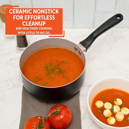 image for IMUSA 2.0 Qt PFAS Free Ceramic Nonstick Saucepan, Small Pot for Sauces
