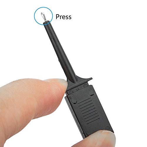 Miniatura 3 de DAOKI 30 piezas clip de gancho de prueba mini 6 colores para SMD IC experimento electrónico PCB con cable Dupont hembra a hembra, macho a hembra 30