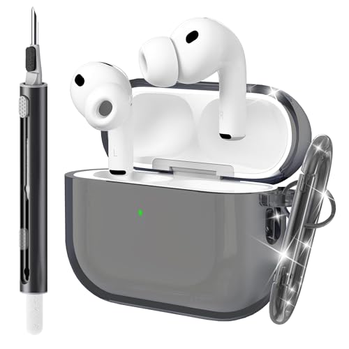 Seltureone�y�V�o��zAirpods Pro3 �P�[�X 2025�N���� TPU�f�� �N���[�j���O�M�t�� �L�[�z���_�[�t�� �S�ʕی�J�o�[ �����h�~ �ϏՌ� ����~�� �y�� �L�Y�h�~ magsafe�Ή� ���C�����X�[�d�Ή� LED��ԉ� �N���A�u��