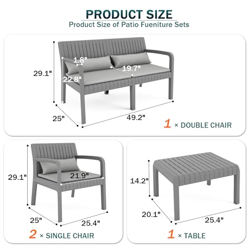 Udpatio Resin Patio Furniture Set thumb #7