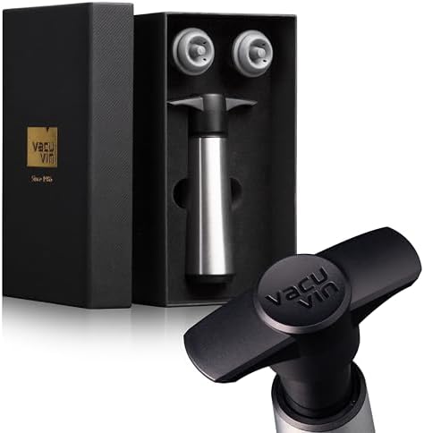 Vacu Vin Caja de regalo de acero inoxidable.