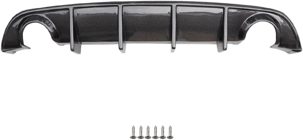 for Charger Rear Diffuser Compatible with 2015 2016 2017 2018 2019 2020 2021 2022 2023 Dodge Charger SRT Rear Bumper Lip Diffuser Carbon Fiber Look(Non-Widebody Charger, Carbon Fiber Look)
