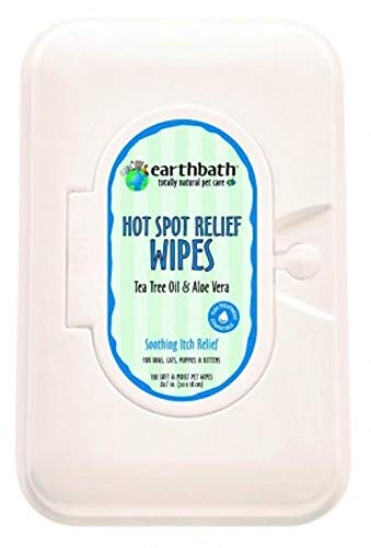 Earthbath Earth Bath Hot Spot Wipes With Tea Tree Oil & Aloe Vera For Dogs & Cats
