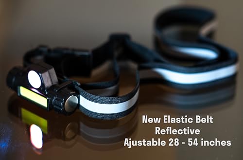 LIGHTWALKER Night Running Light with Reflective Belt, Bright LED Light to See & Be Seen, USB Rechargeable, for Runners & Dog Walking Ajustable from Small to Large