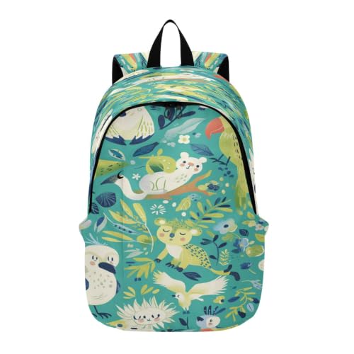 Sac à dos portable léger motif perroquet endormi pour le plein air