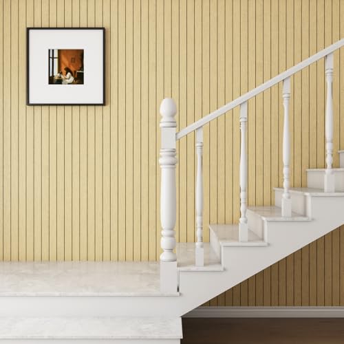 Papier peint adhesif mural bois marron pour masquer les defauts de mur 3D