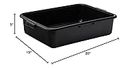 Vista 2 de Carlisle FoodService Products 4401003 Comfort Curve Bus/Utility Box, 20 pulgadas de largo x 15 pulgadas de ancho x 5 pulgadas de alto, negro