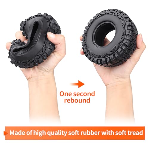 CrazyHobby Pneus de rastejador de 4,8 cm com inserções de espuma, 4 peças para carro Traxxas TRX-4 A