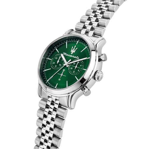 Maserati Classic Chronograph Small Seconds Analog Dial Color Green Watches for Men - R8873618033 - Image 5