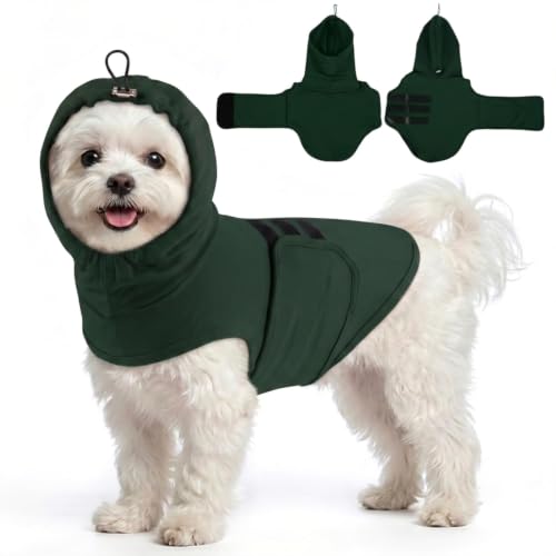 Image of MIGOHI Dog Anxiety Relief Coat with Ear Cover,Green,XS