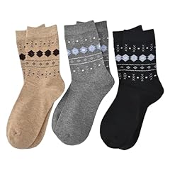 [3 Pairs]khaki+dark Grey+black