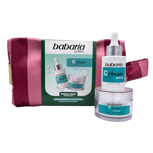 Babaria Pack Regalo Colágeno Vegano, Sérum y Crema Facial Reafirmante