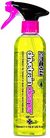 Muc Off Bio Drivetrain Cleaner, 500 Milliliters - Effective Biodegradable Bicycle Chain Cleaner and Degreaser Spray - Suitable for All Types of Bike