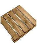 JARDIN202 - Tarima de madera de pino | Baldosa de madera para exterior y ducha | Protección Autoclave Nivel 3 | 50x50cm / 28mm - Madera Tintada (6 unidades)