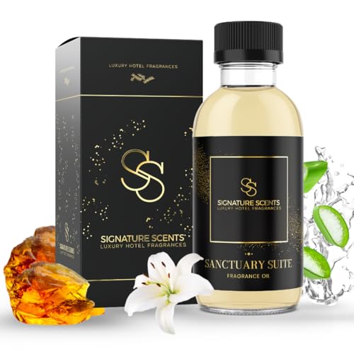 Signature Scents - Luxury Hotel Fragrances - Hotel Fragrance Oil - Diffuser Oil Blends for Aromatherapy (Sanctuary Suite) 4.05 Fl Oz (120ml)