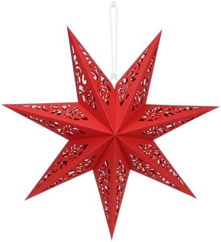 5 Pièces Étoiles En Papier De Noël 30 Cm - Étoiles Pliantes 3D à Suspendre Ornements - Beige, Noir, Vert Foncé, Blanc, Vert Sauge Pour Noël, Mariage, Anniversaire
