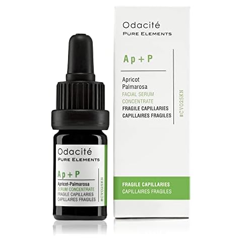 Odacité Anti Aging Serum Concentrate with Apricot and Palmarosa - For Fragile Capillaries - Ultra-Soothing Facial Serum for Fragile Skin, Redness & Healthy Looking Skin - 0.17 Fl. Oz Cover