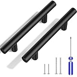30 Pack | 3 Inch Center to Center Cabinet Handles Drawer Pulls for Kitchen Matte Black Cabinet Pulls Stainless Steel, 5' Length ( 3' Hole Center ) Kitchen Cabinet Hardware