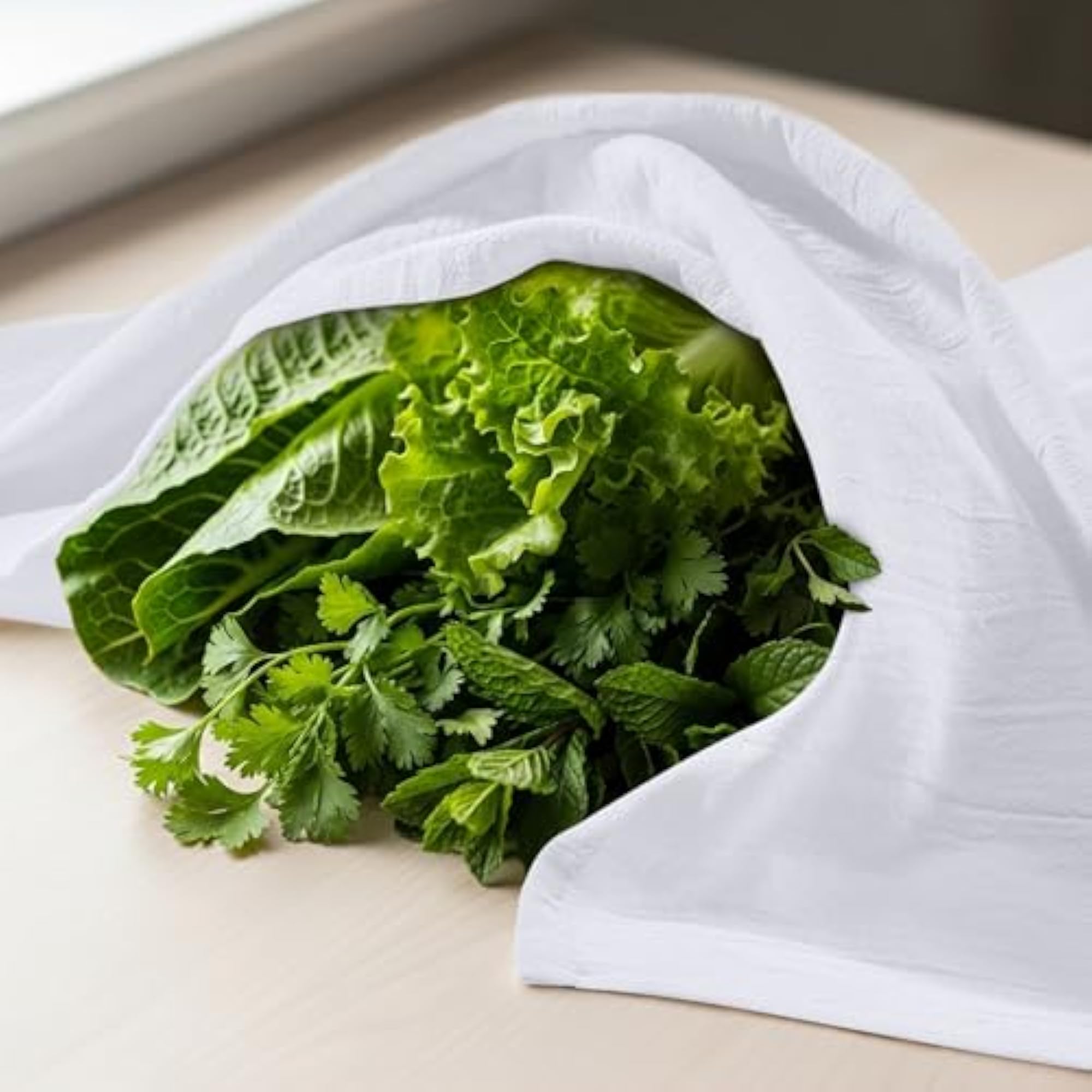 White Flour Sack Towels 6 Pack, Highly Absorbent