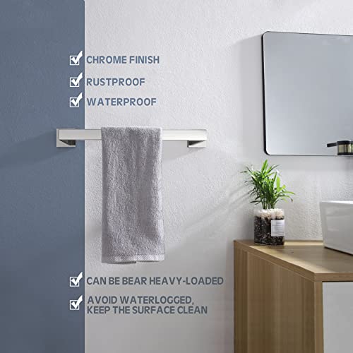 Image of KOKOSIRI 16-Inch Single Towel Bar, Bathroom Kitchen Towel Holder, Wall Mounted SUS304 Stainless Steel Towel Rack, Polished Chrome, B4003CH-L16