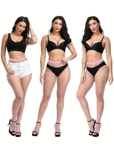 Image of Boolavard Fishnet Stockings, High Waist Tights for Women, Fish Net Tights Ladies Plus Size One Size Fit All