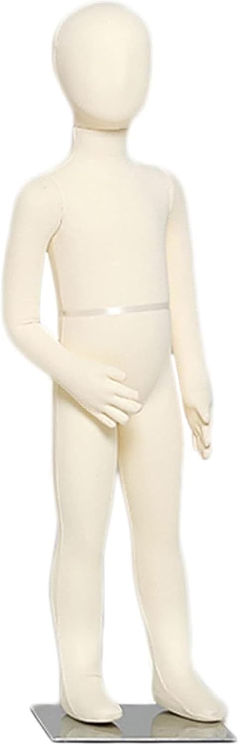 Tailors Dummy Pinnable Full Body Child Sewing Mannequin, 1-14 Years Old Dress Form with Metal Base & Bendable Limbs Torso, Retail Shop Window/Home Clothing Display,3 Years Old