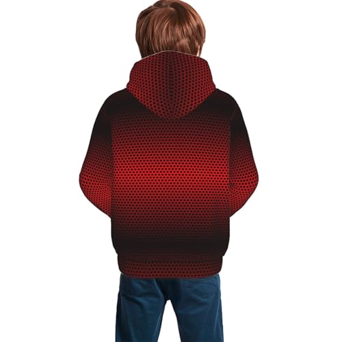 Red Mushrooms, Hand Painted Mushrooms Kid Hoodies Boys Sweatshirts Girls Pullover with Pocket4