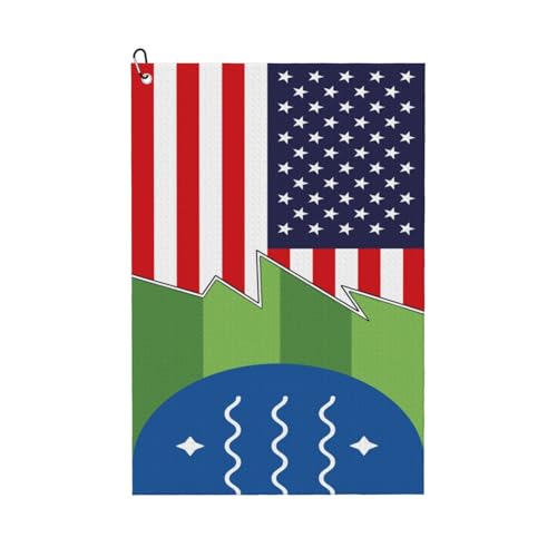 NAZIIQW Flag of Bellingham, Washington and America Golf
