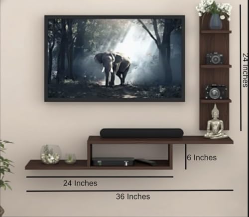 Image of C Style Tv Cabinet Floating Shelves for Wall Set,Wall Mounted Shelf for Living Room, Bedroom, Outdoor,Gallery,Stairs (Tv Cabinet)
