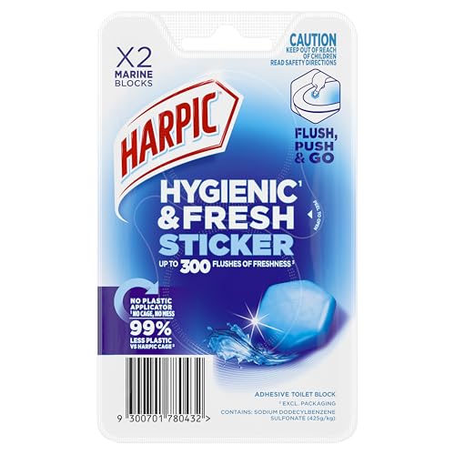 Harpic Hygienic & Fresh Sticker Marine Toilet Block (Pack of 2)