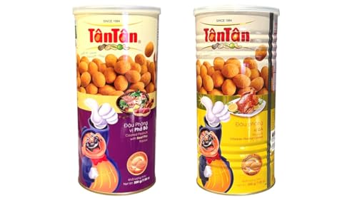 Image of Combo - Beef Pho Flavour Peanuts and Chicken Flavour Peanuts - Dau Phong Vi Pho Bo va Dau Phong Vi Ga - 7 Oz per Can with 2 Cans per Order