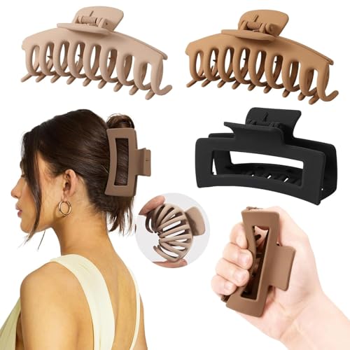 Image of 4 PCS Cloud Claw Clips for Women | Hair Clutcher for Women Stylish | Aesthetic Claw Clips | Strong Hold Hair Claw Clips for Thick, Thin & Curly Hair | Non-Slip Hair Clutches | Trendy Hair Accessories & Clutchers for Hair
